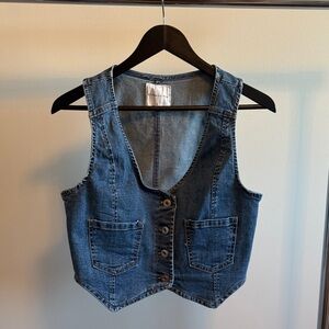 Celebrity Pink Stretch Denim Vest